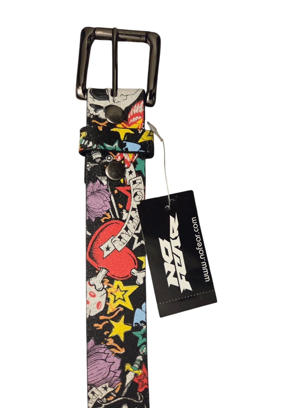 Colorful Skull & Stars Printed Belt